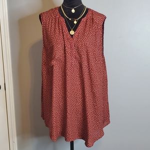 SLEEVLESS POLKA DOT PLUS SIZE TUNIC TORRID